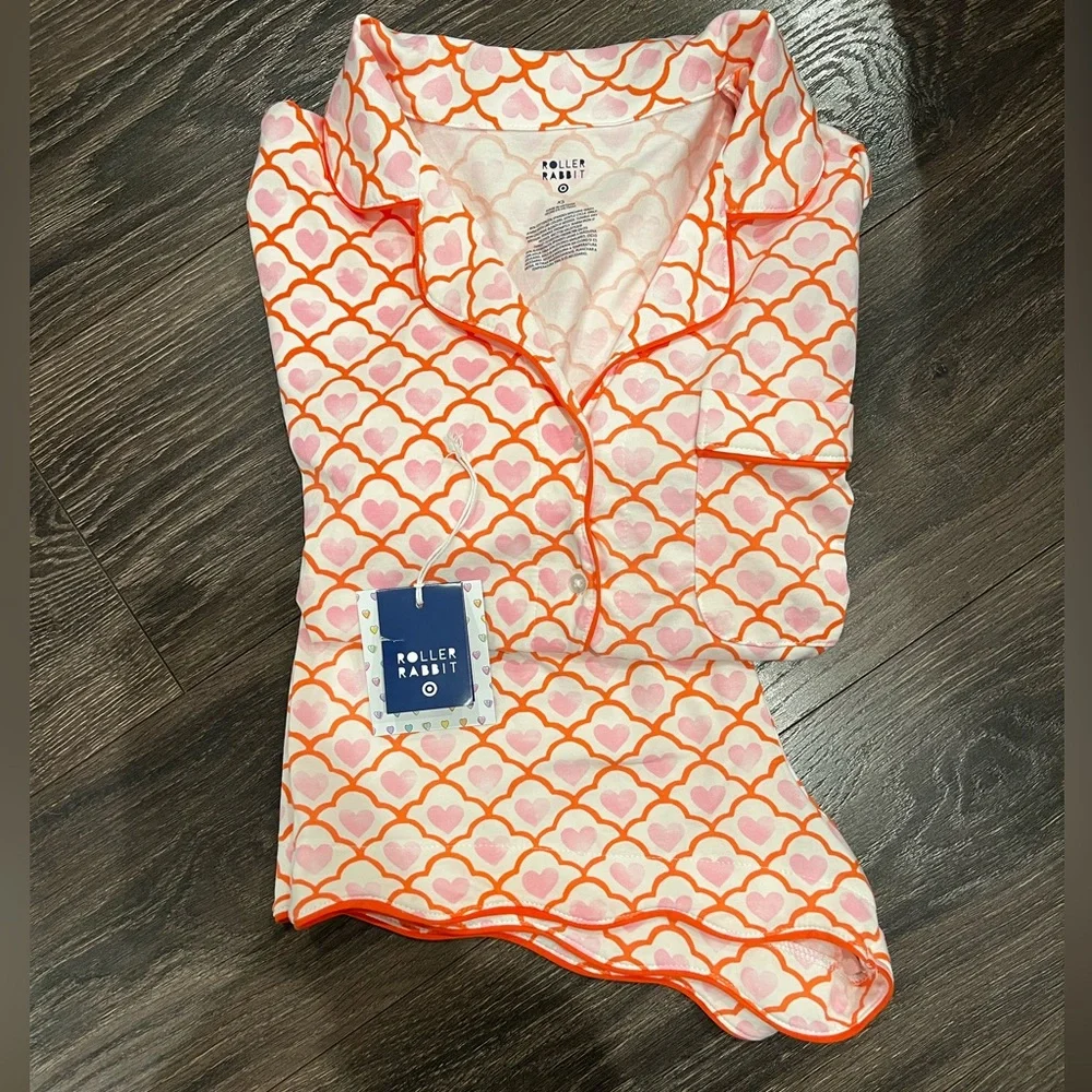 Roller Rabbit x Target Geo Hearts Pajamas XS - Picture 3 of 5